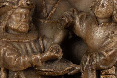 Pilate se lavant les mains en albâtre sculpté...