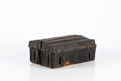 Coffret de messager à âme en bois recouvert...