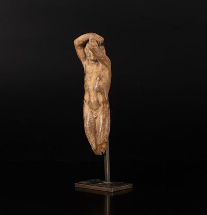 Modello en terre cuite d'un jeune homme nu,...