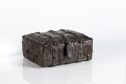 Coffret de livre d'Heures à âme en bois recouvert...