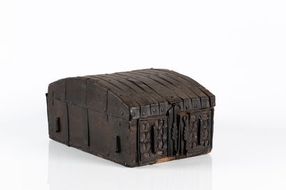 Coffret à estampe à âme en bois recouvert...