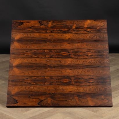 Table basse carrée en placage de palissandre,...