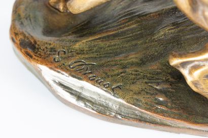 Edouard DROUOT (1859-1945)
Combat de tigres
Bronze,...