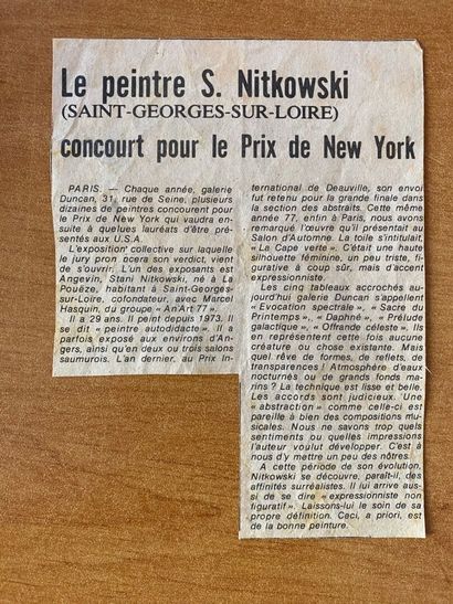 Stani NITKOWSKI (1949-2001)
Sans titre, 1977
Toile...