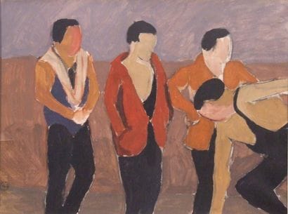 Maurice LE SCOUEZEC (1881-1940) 
Quatre personnages...