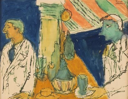 Fikret MOUALLA (1903-1967)
Deux serveurs...