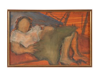 Fikret MOUALLA (1903-1967)
Femme allongée,...