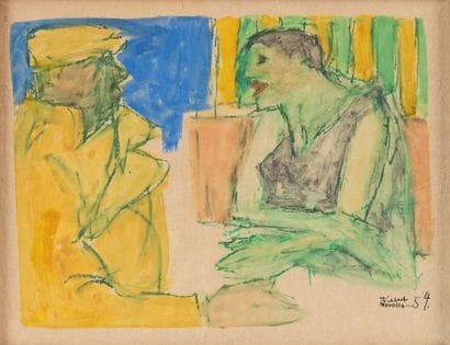 Fikret MOUALLA (1903-1967)
Homme et femme...