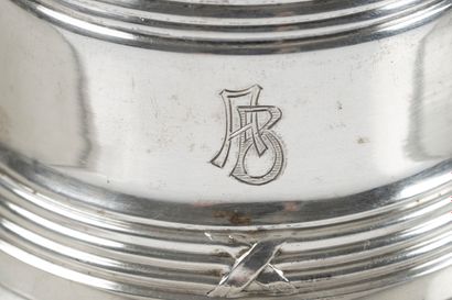 Importante ménagère en argent, modèle à jonc...