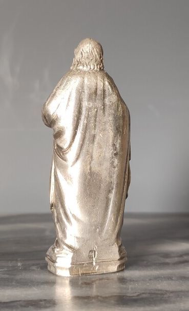 Sacré coeur de Jésus, sujet en argent, poinçon...