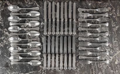Ménagère de de 12 fourchettes et 12 cuillers...