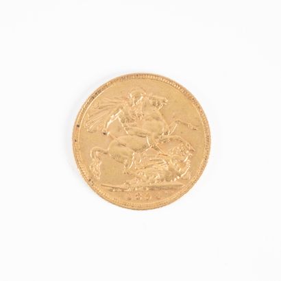 1 monnaie en or : souverain Victoria 189...