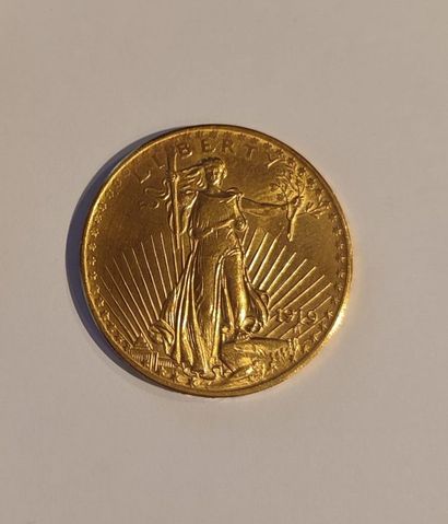 1 monnaie en or : 20 dollars 1919