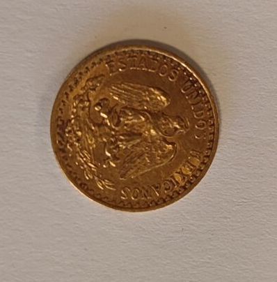 1 monnaie en or : dos y medios pesos 194...