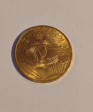1 monnaie en or : 20 dollars 1908