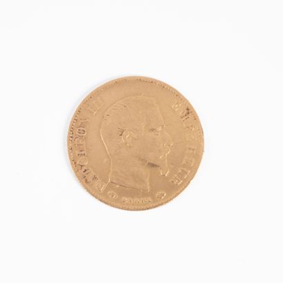 1 monnaie en or : 10 FF Napoléon III 1859...