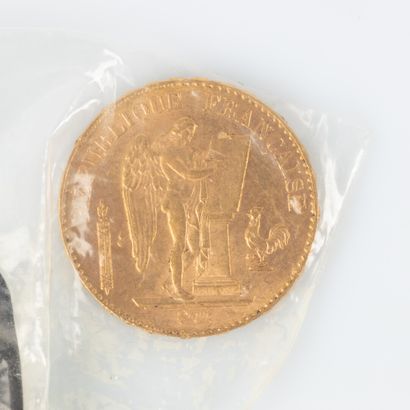 1 monnaie en or: 20 FF 1898A. Sac scellé