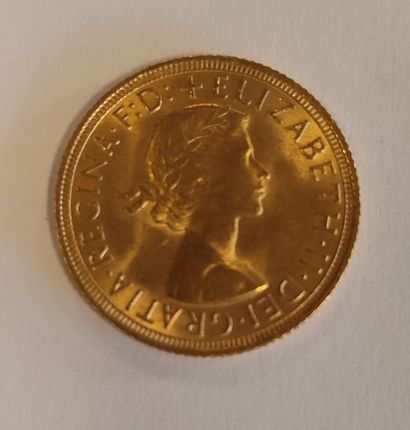 1 gold coin: Sovereign Elizabeth II 1958