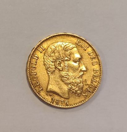 1 gold coin: 20 F Belgium 1876