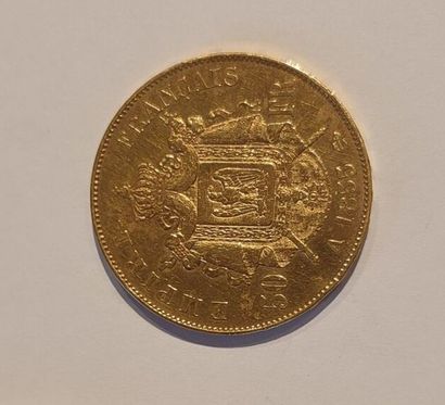 1 monnaie en or : 50 F 1855 A Napoléon III...