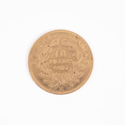 1 monnaie en or : 10 FF Napoléon III 1859...
