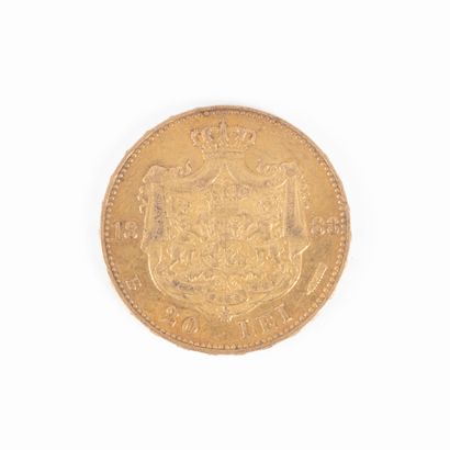 1 monnaie en or: 20 lei Roumanie 1883B