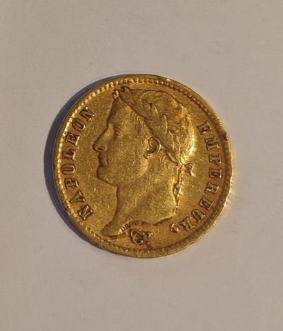 1 monnaie en or : 20 F 1809 A Napoléon tête...