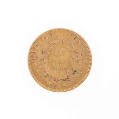 1 monnaie en or : 10 F Napoléon III 1860...