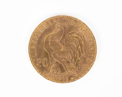 1 monnaie en or : 20 FF coq 1913