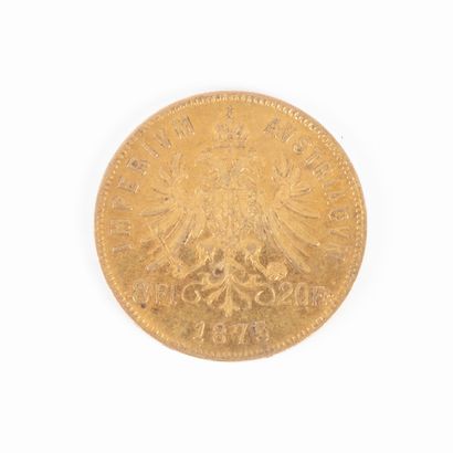 1 monnaie en or: 20 F/ 8 Fl Autriche 187...