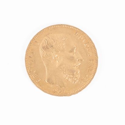 1 monnaie en or: 20 F Belgique 1867