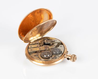 Montre de poche en or, le cache-poussière...