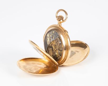 VOLTA. Montre savonnette en or, mouvement...