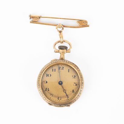 Montre de col en or style Louis XVI. Fin...