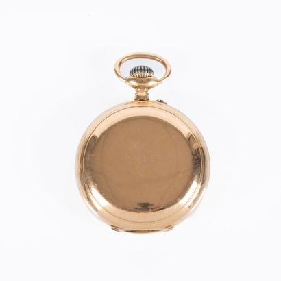 Montre de poche en or rose à double face:...