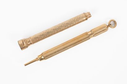 Mechanical pencil mounted in guilloché (14...