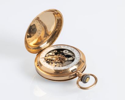 Montre de poche en or rose à double face:...