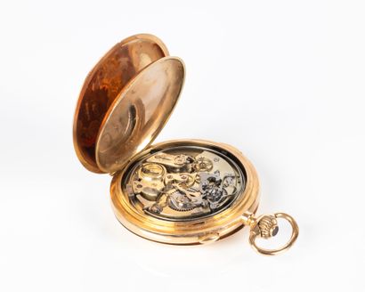 VOLTA. Montre savonnette en or, mouvement...