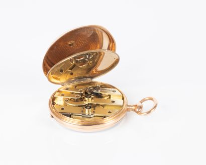 Montre de poche en or guilloché et gravé...