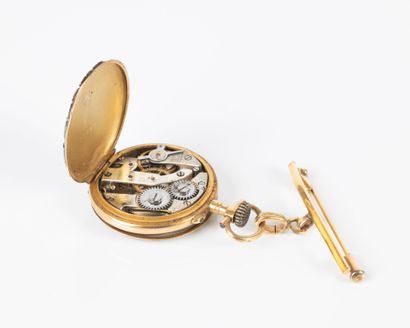 Montre de col en or style Louis XVI. Fin...
