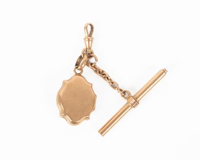 Clé de montre montée en or, pendentif vinaigrette...