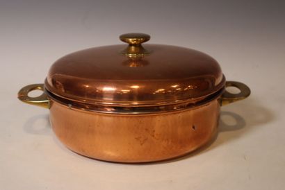 CHRISTIAN DIOR. 
Copper stewpot, marked Christian...