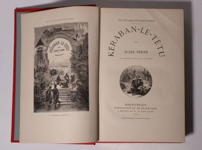 Jules Verne: lot de deux cartonnage dont...