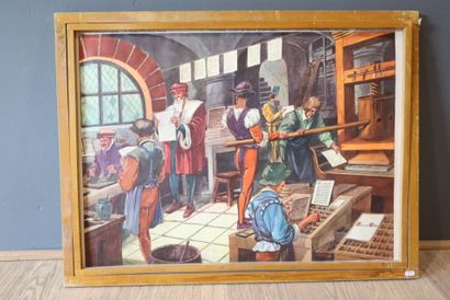 Set of twelve double-sided school posters...