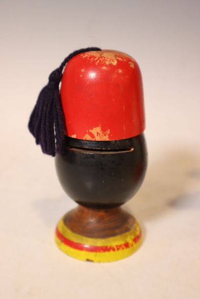 BANANIA 
Set including two painted wooden...