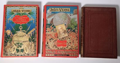 Jules Verne: lot de deux cartonnage dont...