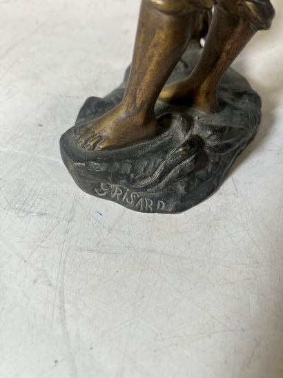 S.RISARD
Bronze sculpture with golden patina...