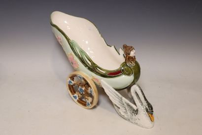EICHWALD, Bohemia. 
Polychrome glazed earthenware...