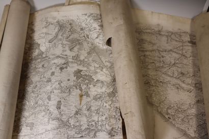 Set of three antique maps of Vendée and Deux...