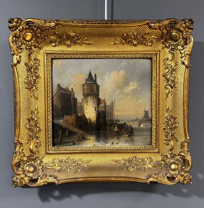 Jan Michiel RUYTEN (1831-1881). 
Patinage...